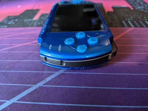 Blue PSP 3000 / Slim with 4GB Memory card and one game