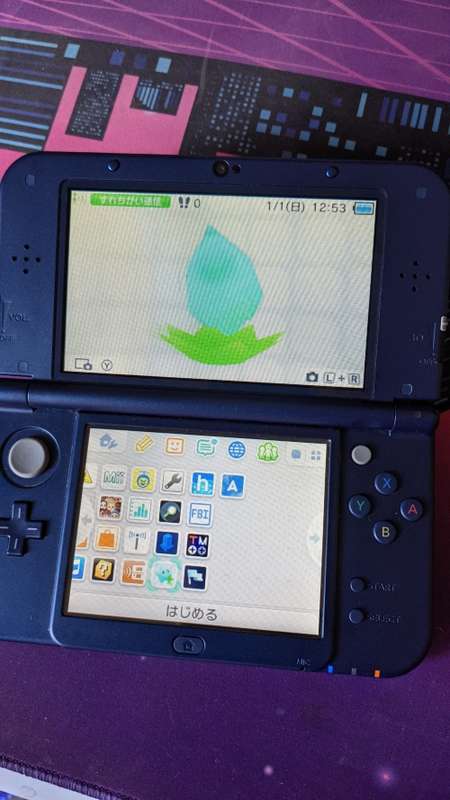 New Nintendo 3DS XL / LL Metallic Blue with 128GB memory card