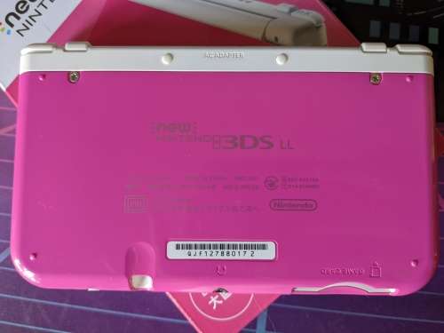 New Nintendo 3DS XL / LL Pink and white with 128GB memory card BUNDLE