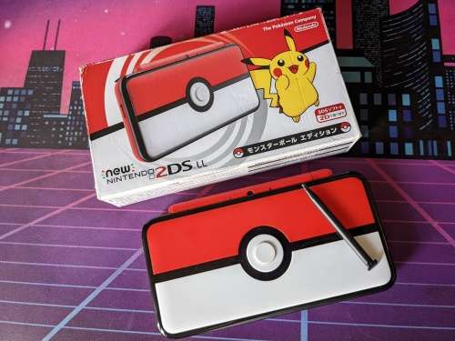 Red Pokemon New Nintendo 2DS XL / LL 128GB memory card BUNDLE