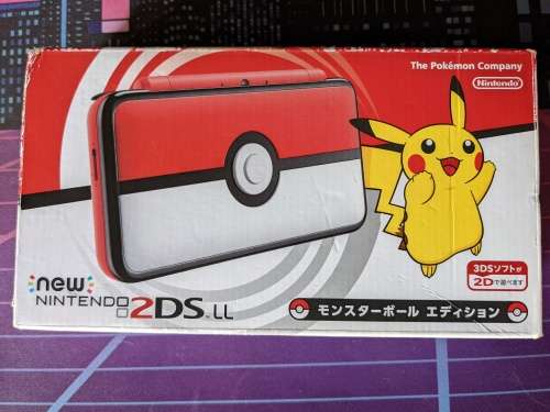 Red Pokemon New Nintendo 2DS XL / LL 128GB memory card BUNDLE