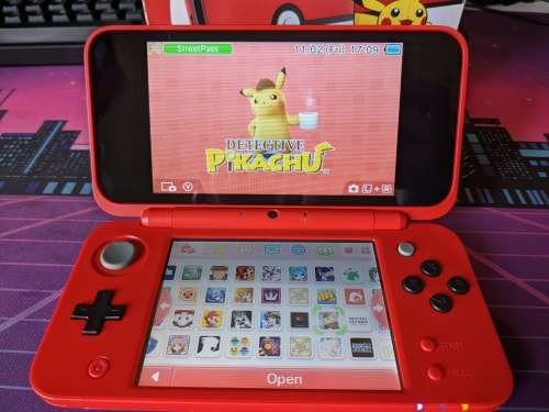 Red Pokemon New Nintendo 2DS XL / LL 128GB memory card BUNDLE