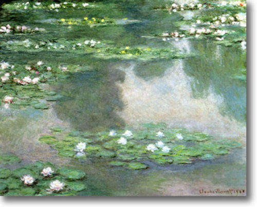 Large Monet Water Lilies, 1905 Stretched Canvas Giclee 600 x 850