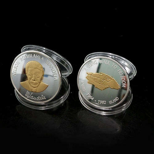 1x  Silver/Gold Plated Nelson Mandela Coin.