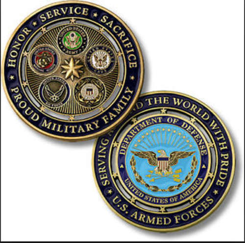 3x Large "US Armed Forces" Coins