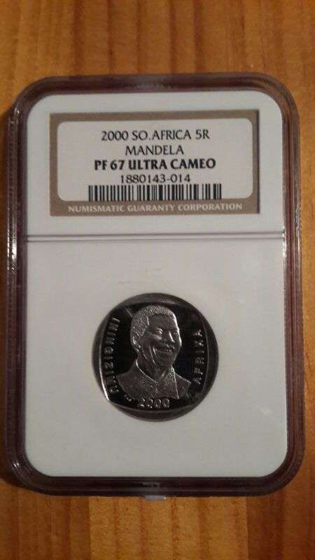 RARE 2000 NELSON MANDELA SMILEY *PR67 ULTRA CAMEO!! LOW START!