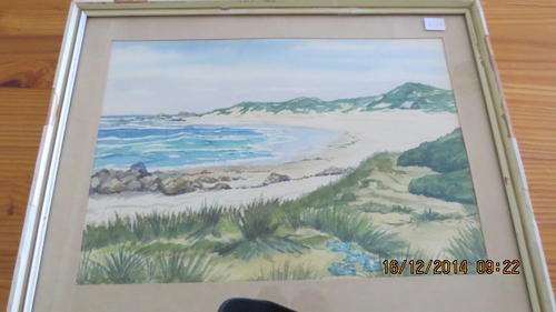 Stunning Beach Scene By D . Parrish 1979. 44cm x 35cm