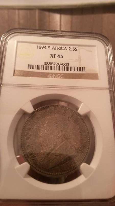 Extremely Rare 1894 Half Crown Graded XF45 Herns CV EF R25,000 Low Starting Bid!