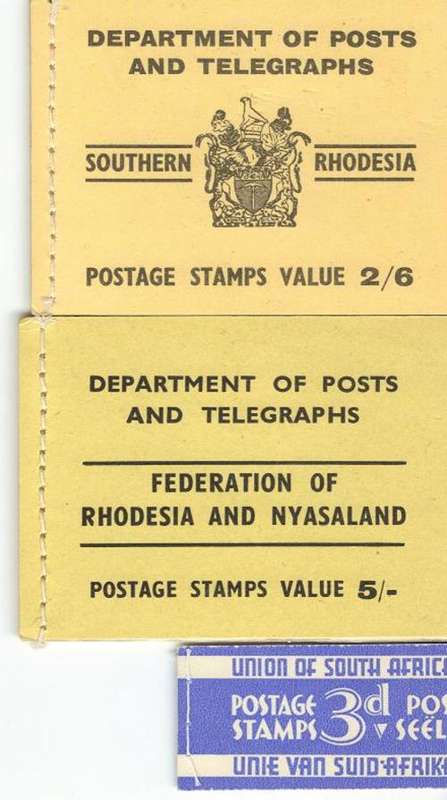 SCARCE!!COLLECTION OF RHODESIA AND S.A UNEXPOLDED BOOKLETS CV R3150