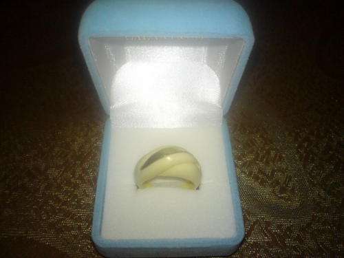 Ivory with gold inlay ring