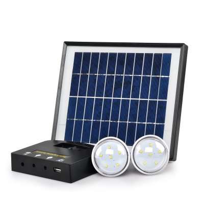solar power lighting , cellphone / device charging set ** loadshedding or camping ** 4 on auction