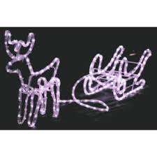 rope light deer pulling a sleigh (L1.2m x 50cmH)