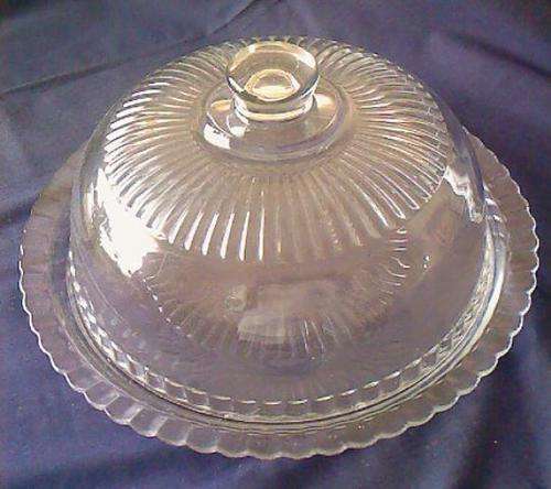 FROM FRANCE : LARGE CAKE PLATE WITH DOME LID