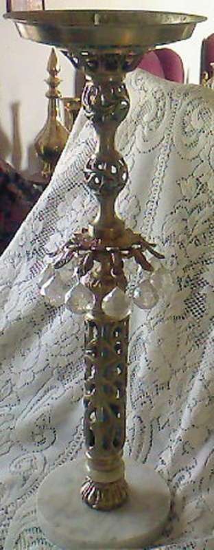 MARBLE & BRASS LAMP BASE FROM ITALY