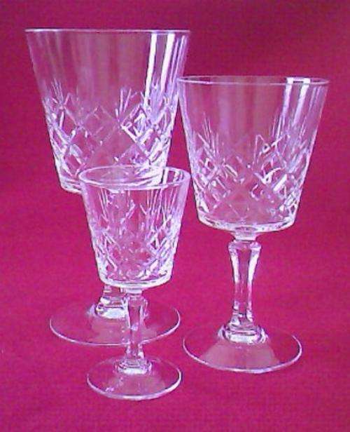 3 X ASSORTED CRYSTAL GLASSES