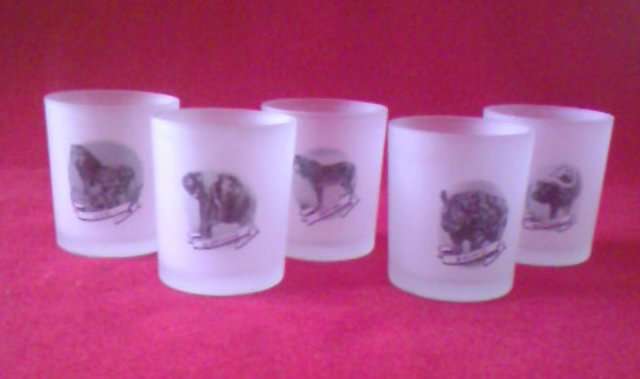 SET OF 5, BIG 5 GLASSES