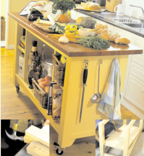 Kitchen Island WOODWORK PLAN eBook  * NO SHIPPING FEE* Furniture Kitchen Table / Storage