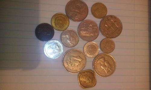 13 south african and world coins