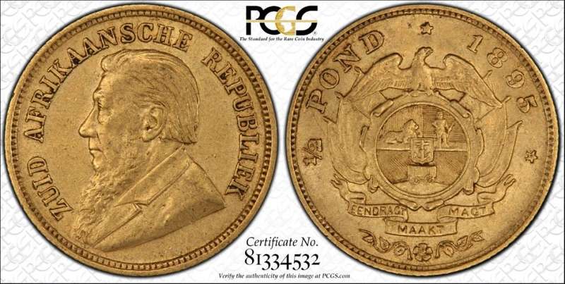 1895 ZAR Kruger Gold Half Pond (1/2Pd) PCGS AU50 *#$*Crazy Wednesday*$#*