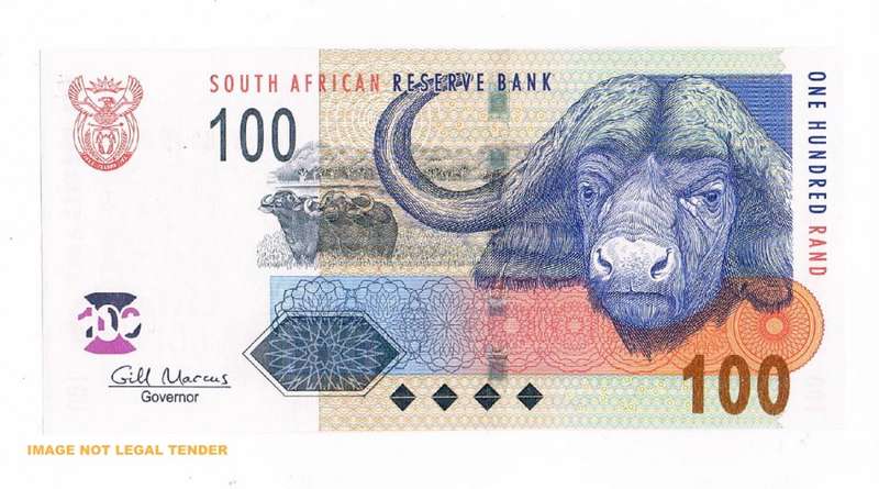 UNC South Africa ND(2005-9) One Hundred Rands R100 Buffalo