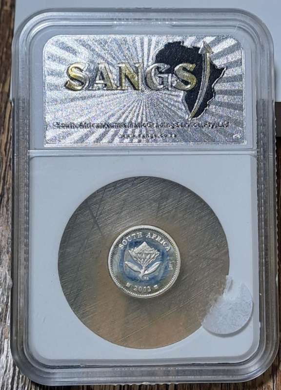 2012 Gautrain Silver Proof Flypress Two and Half Cents (2.5c) Joberg JHB Mint Mark, SANGS PF64