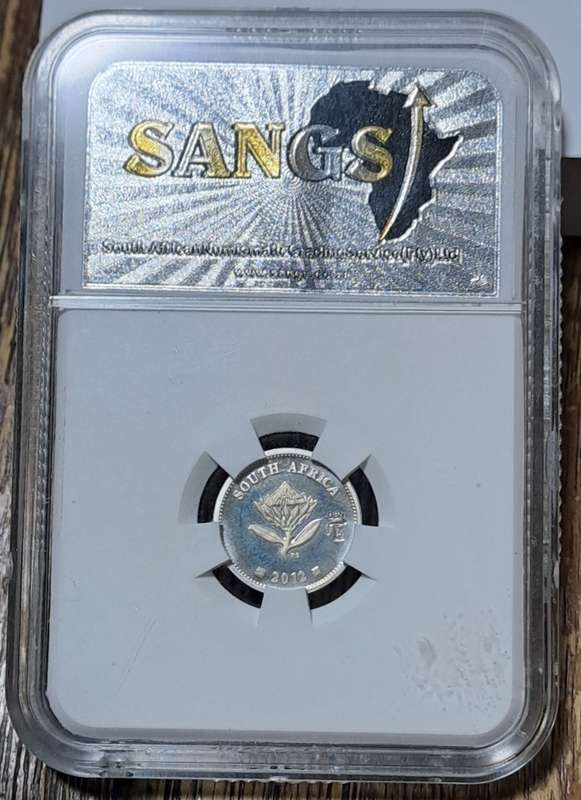 2012 Gautrain Silver UNC Flypress Two and Half Cents (2.5c) Durban DBN Mint Mark, SANGS MS64 CH UNC