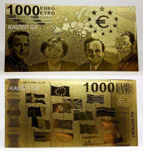 1000 Euro 24K GoldNote Special Editon - Must L@@K - Gem! **Crazy Wednesday**