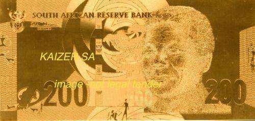 R200 Rand GoldNote 24K Mandela South Africa Leopard with COA! Stunning photo edition*FREE SHIPPING*