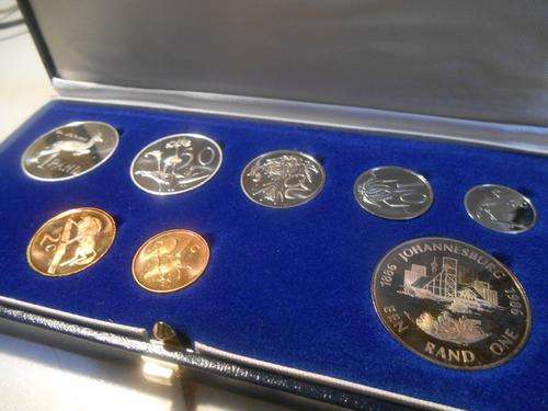 1986 Short Proof Set with Johannesburg Silver Rand in SAM box *Crazy Wednesday*