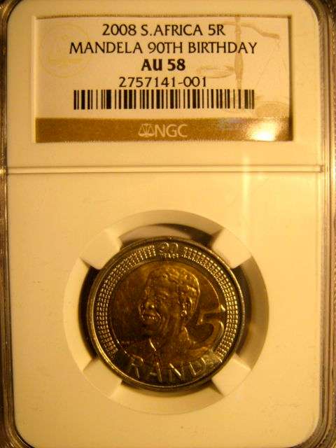 YES,JA! AU58 MANDELA BIRTHDAY COIN NGC SLABBED- DESTINED FOR GREAT INTEREST!