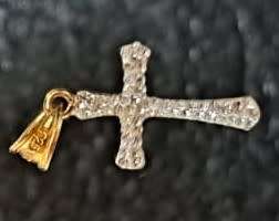 Silver with 9ct rolled Gold Cross