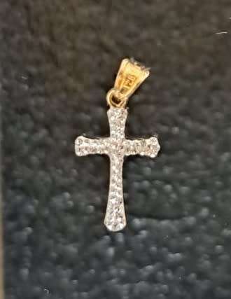 Silver with 9ct rolled Gold Cross