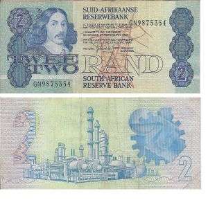 GERHARD DE KOCK SOUTH AFRICAN R2 BANK NOTE