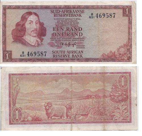 T.W.De JONGH SOUTH AFRICAN R1 BANK NOTE