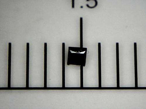 100% Natural Black Diamond, 0.025ct ( 1mm x 1mm ), Princess Cut, AA Grade