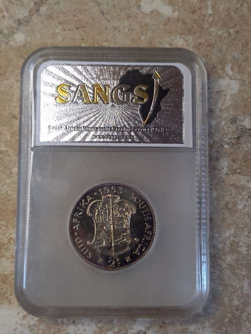 1953 South Africa 2Shilling Proof 65 graded