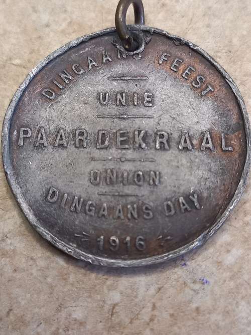 Dingaans day, paardekraal unie 1916 badge