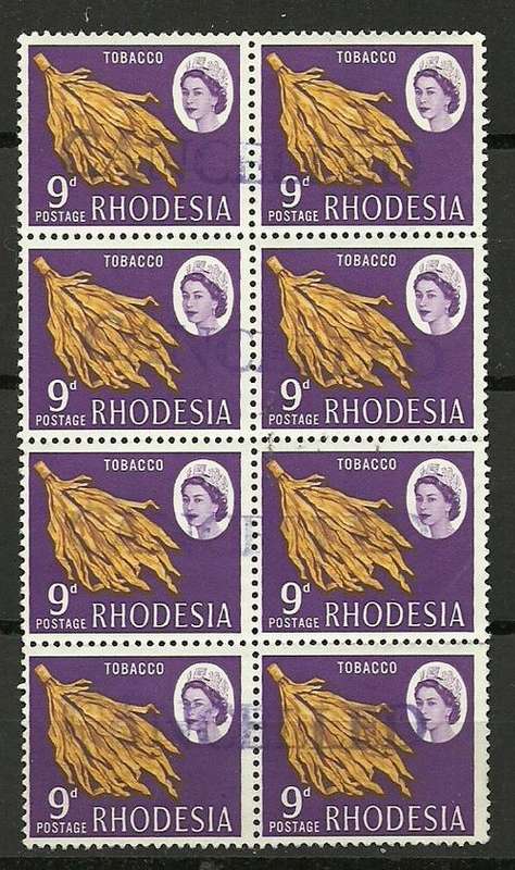 RHODESIA TELEGRAPH CANCELLED BLOCK USED
