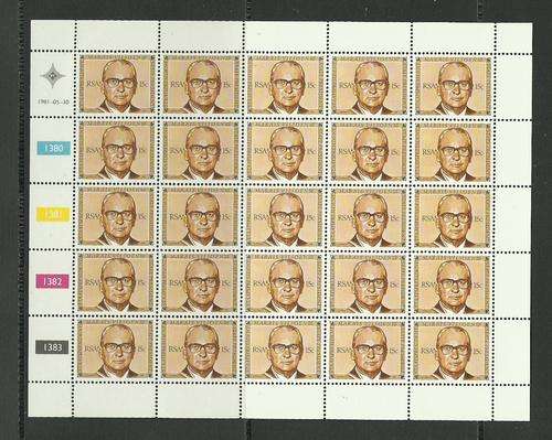 RSA FULL SHEET MNH