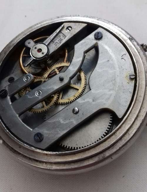 railway regulator pocket watch enamel face