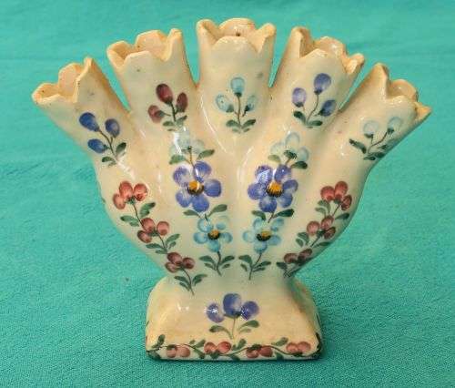 portugese handpainted bud vase