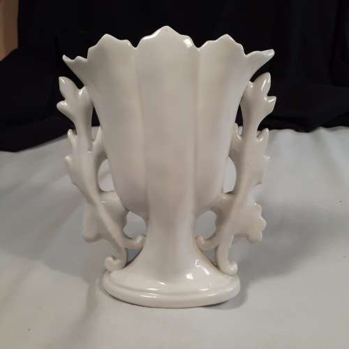 French Weddling Vase - porcelain - girl and dog  1900's?