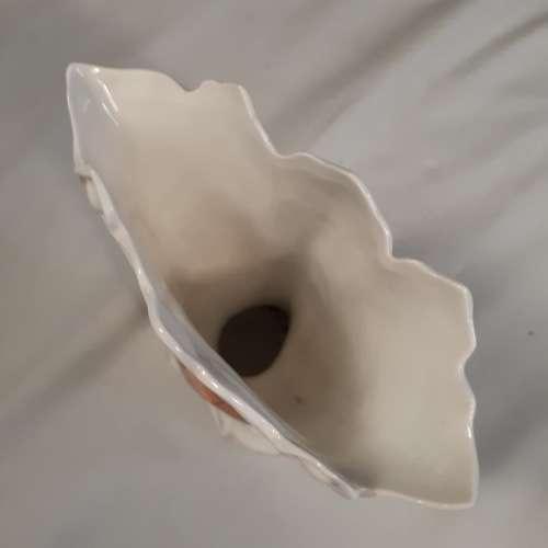 French Weddling Vase - porcelain - girl and dog  1900's?
