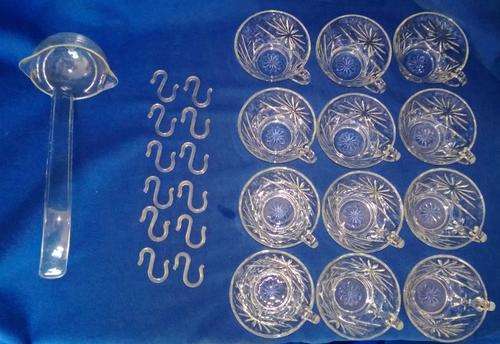Prescut Glass Punch Bowl