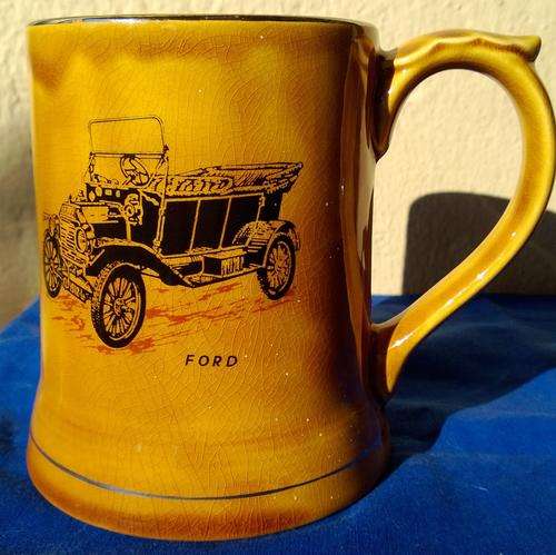 Vintage Wade Pottery Tankard - Veteran Cars