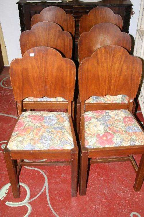 Set of 6 Art Deco Dining Chairs