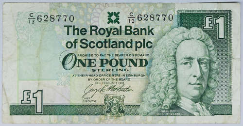 SCOTLAND 2 x 1993 One Pound Sterling  ***One Bid for Both!***