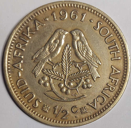 1961 Large Half Cent - Van Riebeeck Series