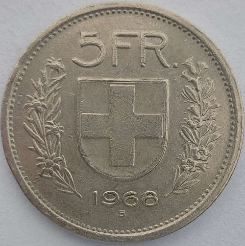 1968 5 Swiss Franc