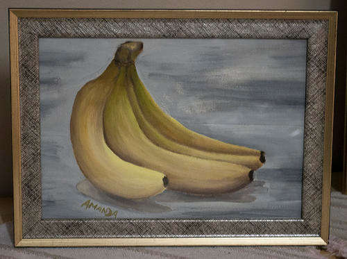 ***BANANAS*** Original Oil painting by artist Amanda (347 x 259 mm)
